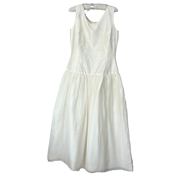 Custom Made Wedding Dress by Diane Faulkner Back Sleeveless Double Lined 32" - Picture 1 of 8